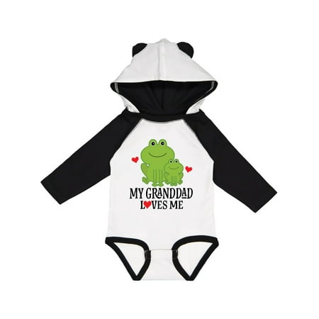 

Inktastic My Granddad Loves Me Frog Gift Baby Boy Long Sleeve Bodysuit
