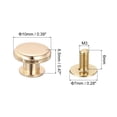 thumbnail image 2 of Unique Bargains Rivets Plats 20 Pcs 10x6.5mm Vis Arrière, Ton Or, 2 of 4