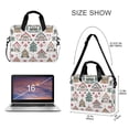 thumbnail image 3 of FORMRS 16" Laptop Bag Carrying Sleeve Case with Handle Travel Shoulder Briefcase, Beige Nordic Christmas House, 3 of 8