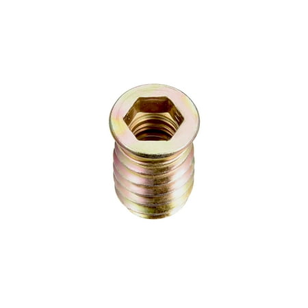 

M8x20mm Threaded Insert Nuts Carbon Steel Zinc Plated 30 Pack
