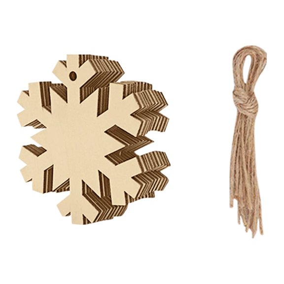 10-Piece Wood Slice Craft Kit with 5 Styles - DIY Christmas Tree Ornaments for Holiday Decor
