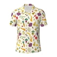 thumbnail image 2 of Daiia Vegetable Pattern Men’s Polo Shirts,Solid Deck Shirt,Classic Fit, Breathable Cotton Polo for Casual and Sport Wear-Small, 2 of 9