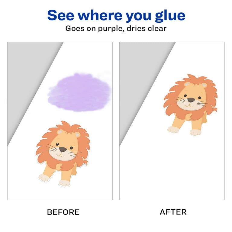  Avery Glue Stick Disappearing Purple Color, Washable,  Nontoxic, 0.26 oz. Permanent Glue Stic, 12pk (00216) : Glue Sticks : Arts,  Crafts & Sewing
