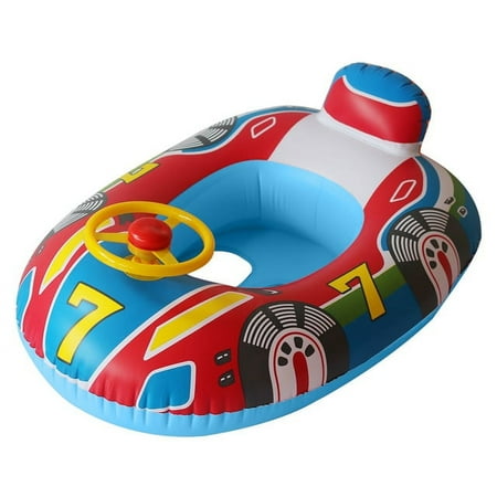 Inflatable Baby Swimming Rings Seat Floating Sun Shade Toddler Swim Circle Fun Pool Bathtub Summer Beach Party Water Toys YTYYQ BLUE Z