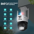 thumbnail image 2 of Cámara IP PTZ de doble lente 4K, 8MP, 4MP, WiFi, doble pantalla, IA, seguimiento automático, seguridad al aire libre, cámara de vigilancia CCTV, aplicación ICSEE, 2 of 3