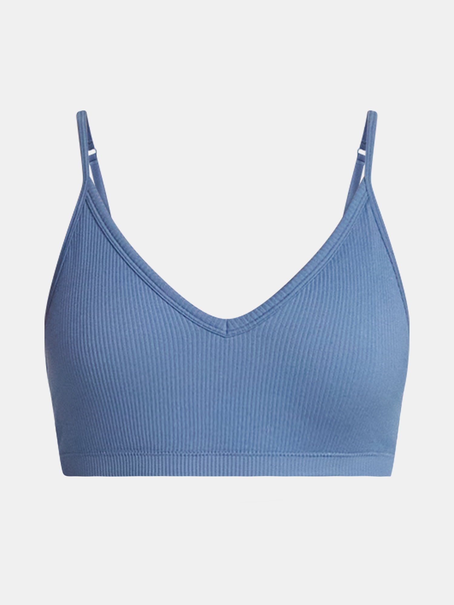 No Boundaries Seamless Ribbed Triangle Bralette, Sizes XS-XXXL