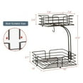 thumbnail image 5 of Bextsrack 2-Tier Fruit Basket for Kitchen Countertop Vegetables Basket Bowl Storage With Banana Hanger, Bronze, 5 of 7