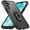 Black, variant on For Samsung Galaxy S25 Fan Edition /Galaxy S25 FE Hybrid Rugged Tough 2in1 Drop-Proof Protection Military Grade Armor with Metal Ring Stand Cover, XPM Protector [Teal Pink]