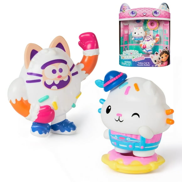Gabby's Dollhouse: The Movie, Cakey Cat et Cookie Bobby, figurines et 2 accessoires, jouets pour filles et garçons à partir de 3 ans