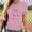 Pink, variant on Odbmxy Breast Cancer Womens Tshirts Summer Short Sleeve Womans Tops Pink Loose Funny Casual Holiday Graphic Tops