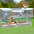 WalGRHFR 2024 Acrylic Suction Cup Bird Feeder For Wild Birds Birds Hum