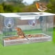 thumbnail image 5 of Acrílico ventosa comedero para pájaros silvestres aves colibríes jaulas de pájaros plegables de aves, 5 of 8