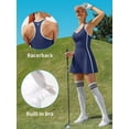thumbnail image 3 of Women Tennis Dress with Built-in Bra and Pockets Shorts Racerback Athletic Dresses, 3 of 8