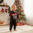 thumbnail image 2 of RUINIXCW Family Christmas Pajamas Matching Set Xmas Jammies Holiday Outfit for Couples Women Men PJS Set Santa Hat Letters Print Sleepwear Loungewear, 2 of 10