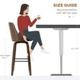 thumbnail image 6 of HOMCOM Bar Height Bar Stools Set of 4 PU Leather Swivel Barstools with Footrest and Tufted Back, Black, 6 of 9