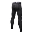thumbnail image 3 of Mens Compression Pants Running Leggings Spandex Gym Workout Tights Athletic Sport Base Layer Cycling Football Soccer Size 2XL Gray, 3 of 3