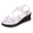 1White, variant on Platform Wedge Sandals Women Strappy Heels Open Toe Rhinestone Ankle Strap Pumps Shoes Casual Summer Dressy Shoes White Size 8