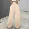 thumbnail image 3 of Hvyesh Cargo Pants Women Baggy Parachute Pants Loose Fit Y2K Pants with Multi Pockets Elastic Waist Sweatpants Trousers, 3 of 5