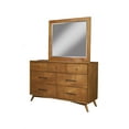 thumbnail image 2 of Flynn Mid Century Modern Mirror in Acorn Finish, 2 of 3