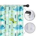 thumbnail image 4 of Funny Window Curtains for Kids Room - 42Wx63H Inch 2 Panels, Rod Pocket Colorful Cartoon Dinosaur Patterns for Boys Bedroom Decor Preschool Classroom Curtains Playroom Living Room Window Drapes, 4 of 5