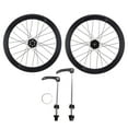 thumbnail image 2 of Cycle Front Rear Wheel Assembly, 20 Inch Double Layer Rim Aluminum Alloy Folding Cycle Wheelset  for Repairing, 2 of 7