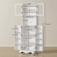 thumbnail image 3 of 71" Kitchen Pantry Cabinet, Kitchen Hutch with 8 Door Shelves, White, 3 of 10