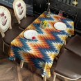 thumbnail image 6 of Orange Geometric Pattern Rectangle Tablecloth 60"x120",Waterproof Polyester Rectangle Table Cloth, Wipeable Spillproof Polyester Tablecloth for Dining, Camping, Indoor and Outdoor, 6 of 6