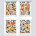 thumbnail image 3 of PixonSign&nbsp;Framed Wall Art, Flower Market Abstract Posters, Set of 4 Floral Botanical Prints Cartoon Colorful Wall Decor, Minimalist Wall Décor for Living Room, Brdroom, Bathroom - 11"x14" White, 3 of 5