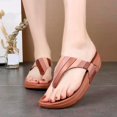 thumbnail image 3 of Vedolay Summer Sandals for Women 2023 Womens Flat Sandals Braided Fashion Open Toe Woven Slip On Slides Casual Beach Sandals,Orange 6.5, 3 of 4