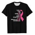 thumbnail image 4 of Alkepwun Breast Cancer Printed Shirts for Women Sunflower Pink Ribbons T-Shirt Breast Cancer Awareness Tee Tops, 4 of 4