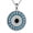 A-Evil Eye Necklace, variant on Evil Eye Pendant Necklace for Women 925 Sterling Silver Greek Protection Jewelry with Blue Sapphire and Black Cz Amulet Gift