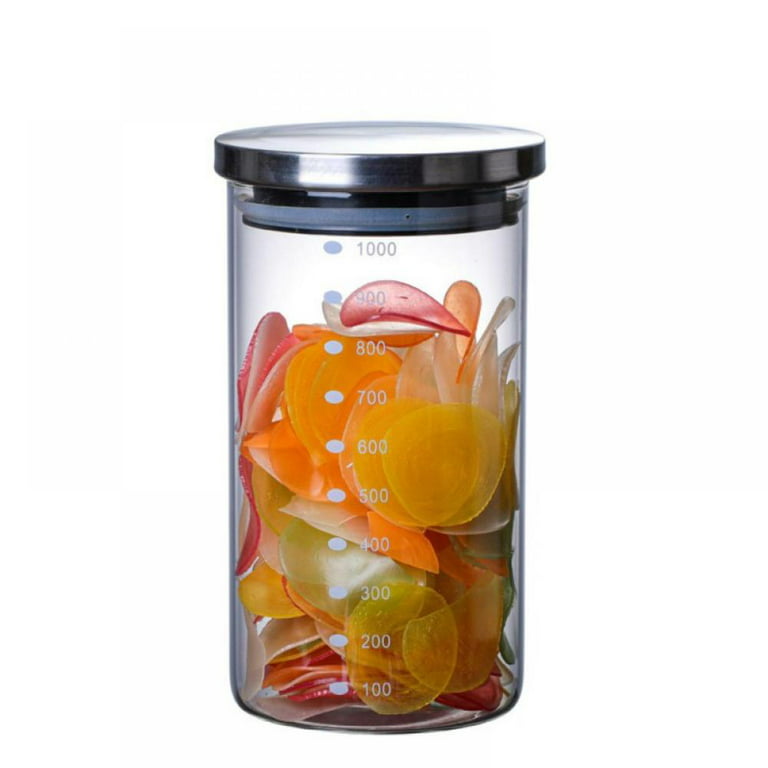 AXTG Candy Jar, Airtight Glass Storage Jar Kitchen Food Container Canister  Candy Storage Give Your Child