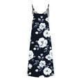 thumbnail image 4 of Summer Dresses for Women Spaghetti Strap V Neck Floral Boho Dress Loose Maxi Dress Slip for Beach Holiday Casual Sundress, 4 of 5