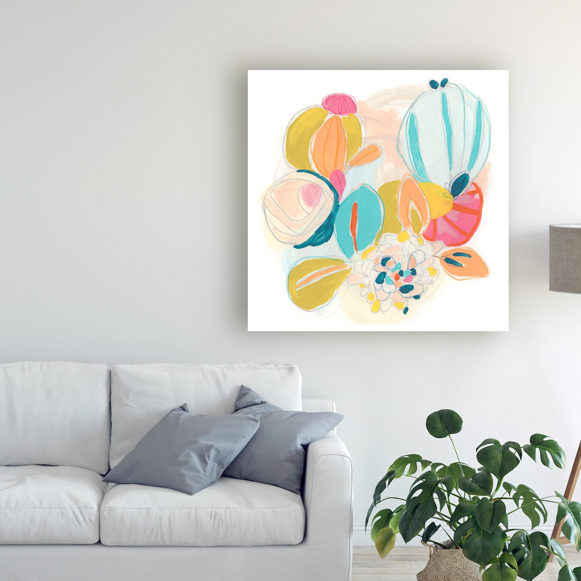 Trademark Fine Art 'Floral Vibe IV' Canvas Art by June Erica Vess