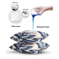 thumbnail image 5 of Outdoor Pillow Covers with Inserts,Blue Pink Purple Floral Waterproof Decorative Throw Pillow Cases Set of 2,Blooms Botanical Oil Painting Cousion Covers Protector for Patio Furniture Sofa 16"x16", 5 of 8