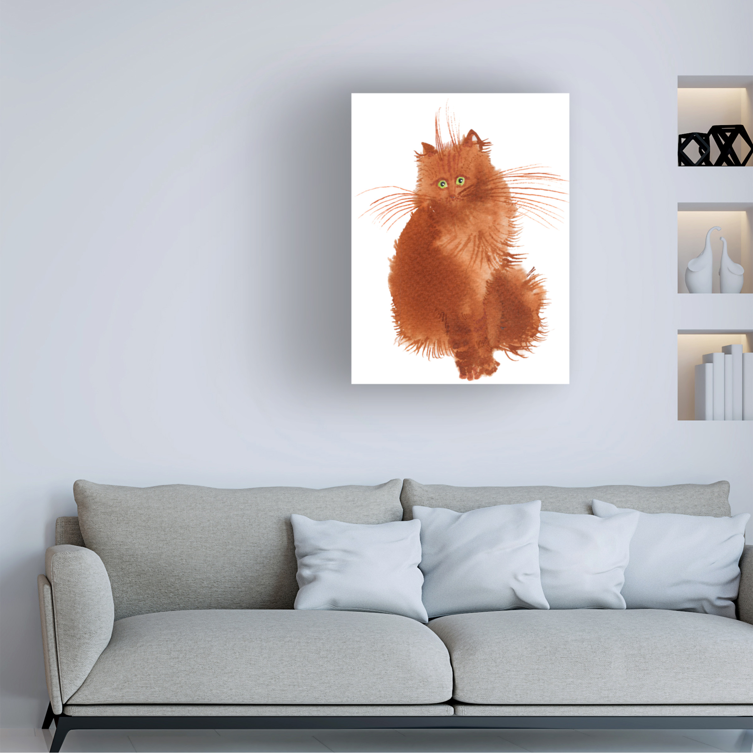 Elena Bolgova 'Red Kitten' Canvas Art