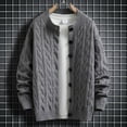 thumbnail image 2 of uikmnh Mens Sweater Winter Knitted Sweater Coat Warm Thick Cardigan Solid Color Pattern Casual Outwear Jacket Size:M, 2 of 4