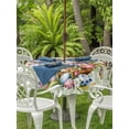 thumbnail image 2 of Outdoor Tablecloth with Umbrella Hole and Zipper, Easter Round Table Cloth 60 Inch Waterproof Tablecloth, Spring Floral Easter Eggs Bunny Tulip Butterfly Picnic Table Cover for Patio Camping, 2 of 7