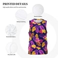 thumbnail image 6 of Gaeub Purple Flower Men's Mesh Basketball Jersey, Quick-Drying Sleeveless Top S-4XL, Loose Muscle Tank Top -X-Large, 6 of 9