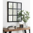 thumbnail image 6 of Kate and Laurel Hogan 9 Windowpane Wood Wall Mirror, Rustic White 26x32, 6 of 6
