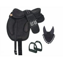 Treeless Freemax Synthetic Horse Riding Saddle with Girth And Stirrups Size 15" Inch