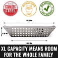 thumbnail image 5 of Grillaholics Stainless Steel Vegetable Grill Basket with Built-In Handles, 5 of 9