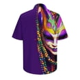 thumbnail image 4 of WAENQINLA 2025 Mardi Gras Hawaiian Shirts for Men Classic Short Sleeve Bowling Shirt Summer Button down Shirts Holiday Tops, 4 of 4