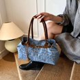 thumbnail image 6 of Hfppkn Leopard Print PU Leather Slouchy Tote Bag Short Handle Underarm Shoulder Handbag for Women 36x12x20cm Blue, 6 of 7