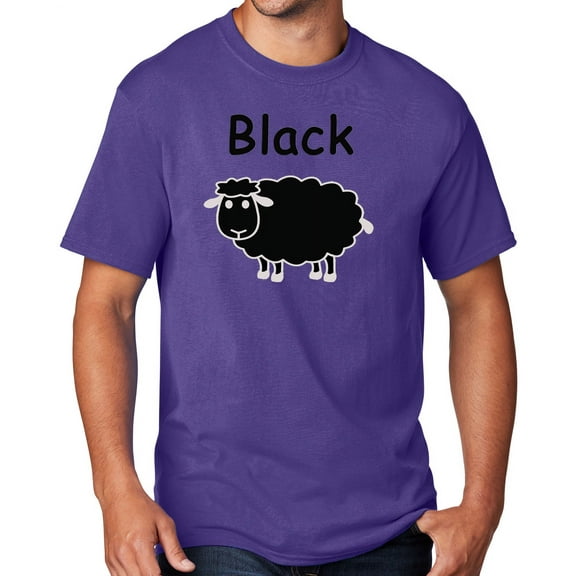 Men's Black Sheep of the Family T-shirt, 6XL Purple
