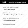 thumbnail image 2 of MAX Advanced Brakes - Front Brake Kit For 2014-2023 Jeep Cherokee (Dual Piston Caliper) | Carbon Ceramic Brake and Rotor Kit | Daily Performance Cross-Drilled Brake Rotors, 2 of 9