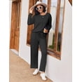 thumbnail image 5 of Ekouaer Pajamas for Women Sets Casual Long Sleeve Pullover Tops Long Pants Comfy Cozy Pjs Lounge Set 2 Piece Outfits, 5 of 7