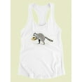 thumbnail image 3 of Rascally Raccoon Iii Racerback Tank Women -Victoria Barnes Designs, Female Small, 3 of 4