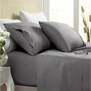 Egyptian Bedding Rayon from Bamboo Standard/Queen Size Size Gray 800 Thread Count Cotton Pillow Case Set