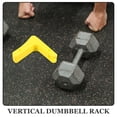 thumbnail image 4 of OULII 2Pcs Yellow Barbell Rack Wall Mounted Holder for Home Gym Barbell Accessories, 4 of 7